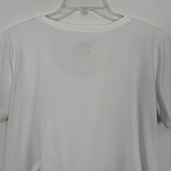 Nike Dri-Fit Athletic White Scoop Neck Top Size M - Picture 7 of 11
